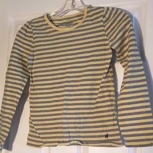 Grey & yellow stripe shirt
